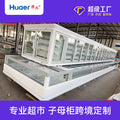 Professional personalized sub-mother cabinet commercial supermarket combination island cabinet horizontal large-capacity freezer refrigerated and frozen display cabinet