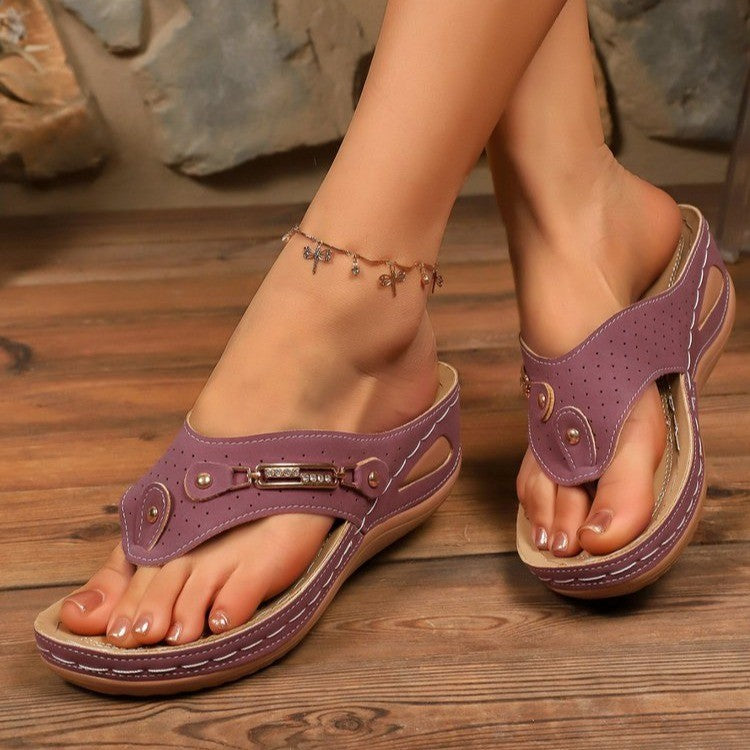 plus size2026 spring and summer new arrivalexport flip-flops casual beach fashion wedge flip-flops women's sandals
