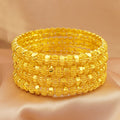 wholesale 24k gold plated bangle dubai wedding indian nigerian women's bridal gold sand bangle jewelry