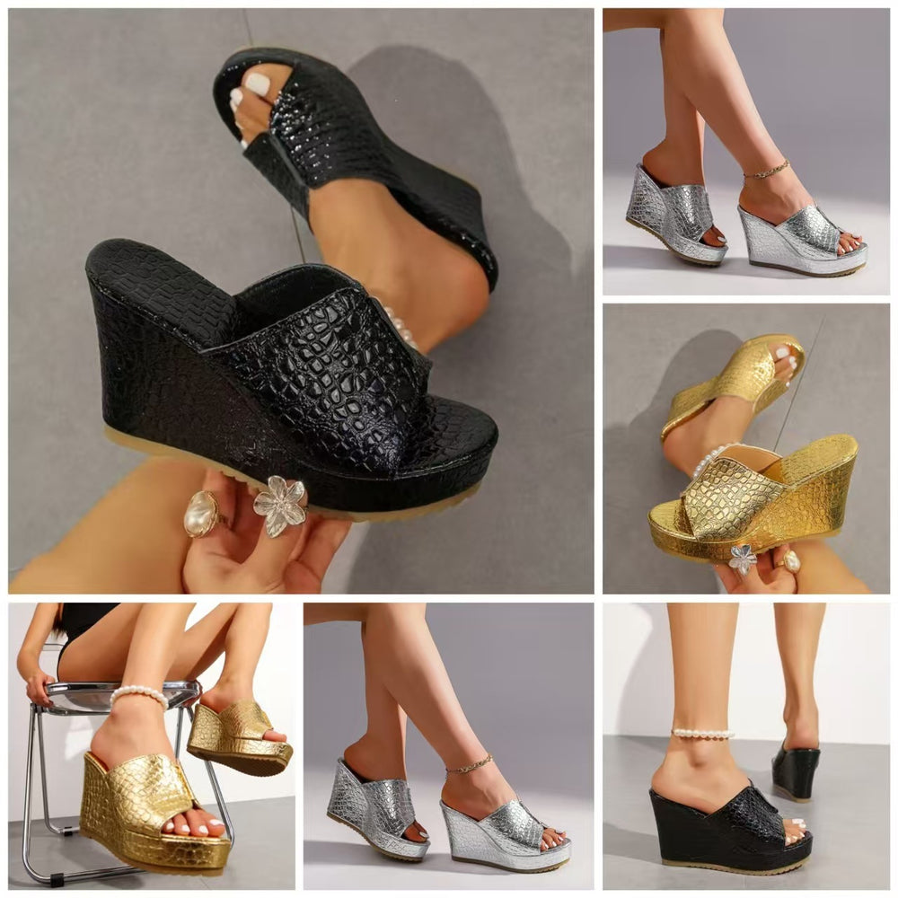 Women's summer fashion wedge heel sandals & slippers - new  styles, versatile platform loafers with open toe