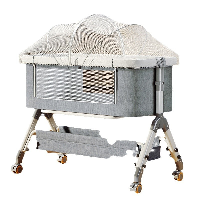 Baby crib: portable, multi-functional, foldable bassinet - newborn splice bed, convertible to full-sized bed