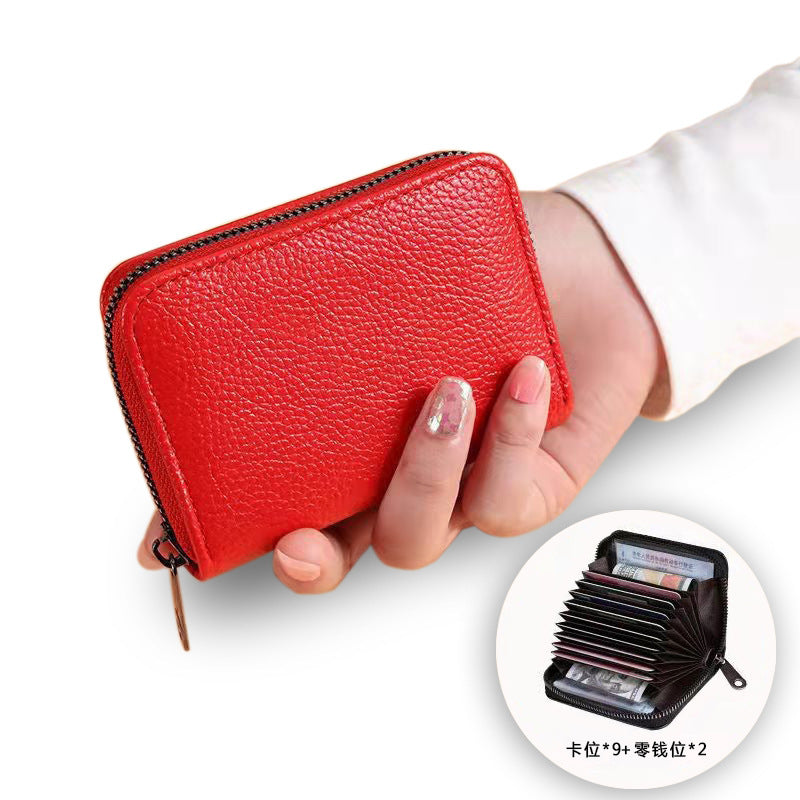 Organ card bag, ID bag, solid color multi-card all-in-one bag, the same style for men and women, exquisite bank card storage card bag, mini.
