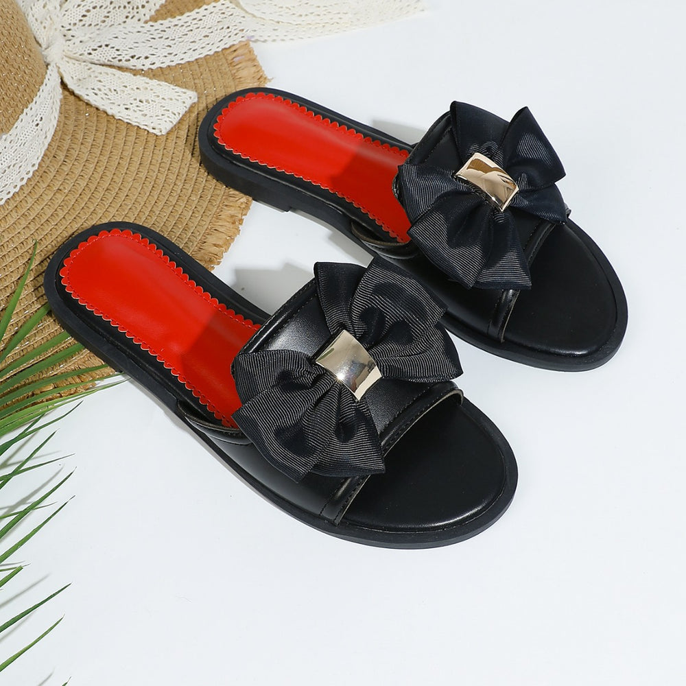 Xinshun xingwang summer soft leather new fairy fashion flats one-character 2025 slippers outwear easiest for match women's sandals
