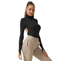 backless long-sleeve yoga top - slim fit, sexy, and stylish activewear for women - perfect for pilates and fitness