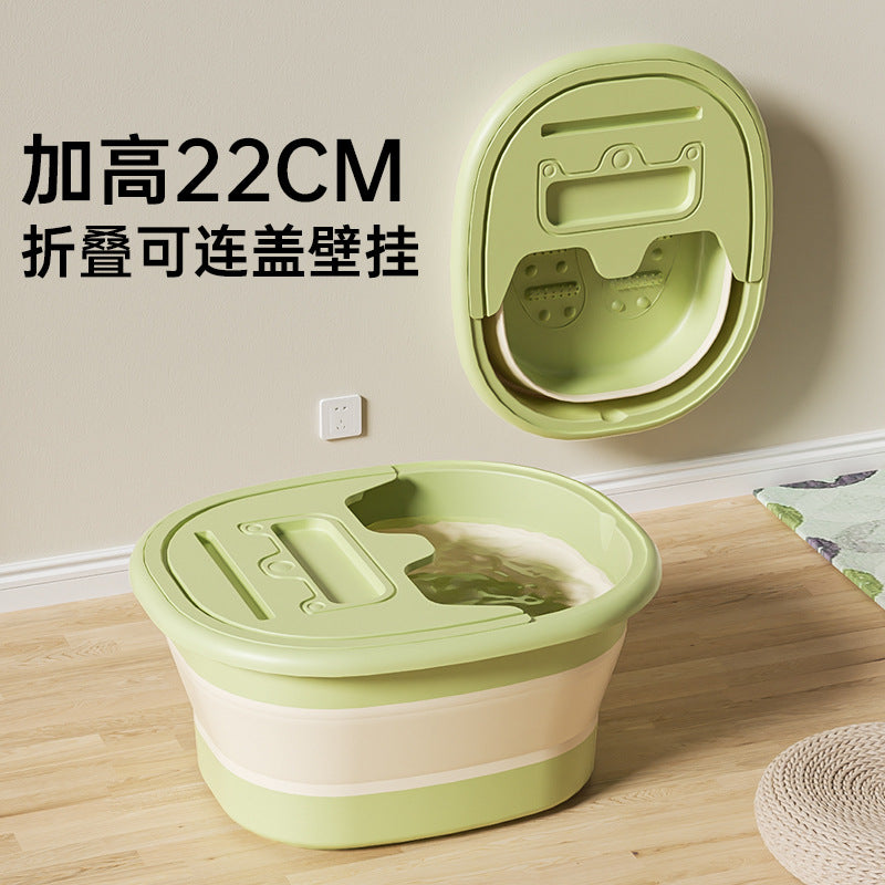 Collapsible foot soak bucket - portable, thickened foot bath basin for home use - calf-height, insulated foot washing basin - dropshipping available