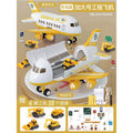 Oversized construction plane with 4 die-cast cars + road signs [rechargeable version]