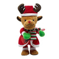 Christmas electric dancing doll light up singing talking reindeer christmas tree plush toy - top choice for christmas gifts