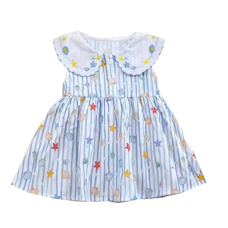 Newborn baby chic princess dress summer outfit girls sleeveless romper dress first birthday baby bodysuit