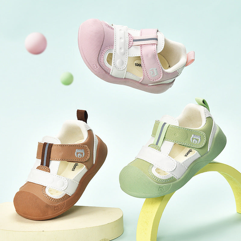 Summer new arrivals: baby boys' first walker sandals, infant soft-soled functional cartoon shoes, toddler footwear for ages 1-3