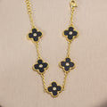 [copper inlaid with zirconium] fashionnew arrival exquisite four-leaf clover bracelet jewelry suitelegant necklace for women four-piece jewelry set