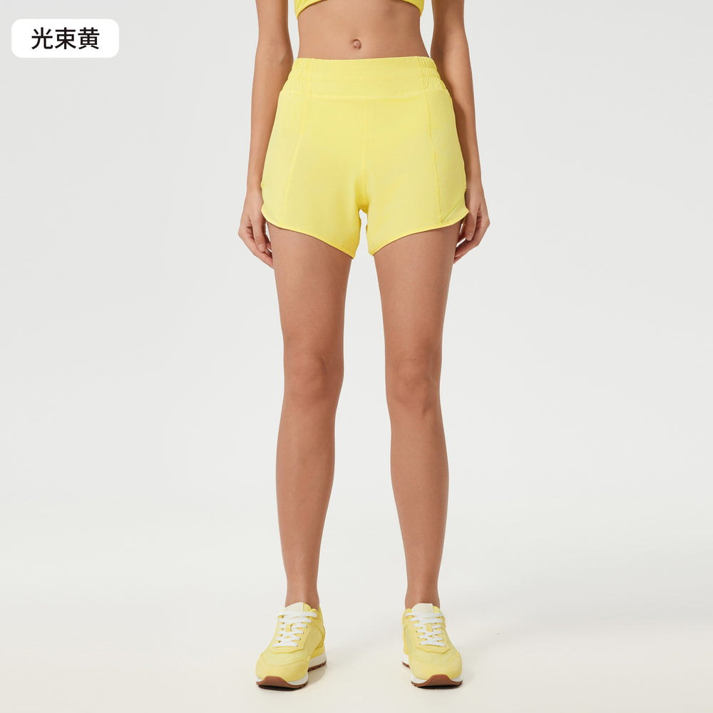 Premium women's loose-fit quick-dry athletic shorts - summer lined running, training, fitness, and yoga shorts - d25004