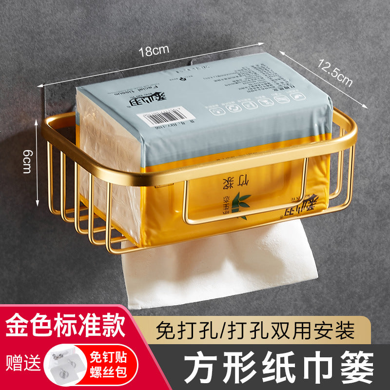 No punching toilet tissue box toilet toilet toilet paper roll paper toilet paper toilet paper storage wall-mounted rack