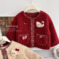 Girls' outerwear: autumn/winter  new styles - chic baby princess kids' lambswool top
