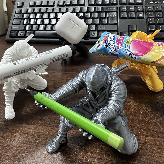New cross-border 3d printed ninja pen holder 3d pen holder office classroom desktop decoration ornaments storage creative stand