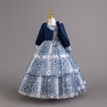 New spring/autumn chiffon dress - premium long sleeve banquet gown - holiday party princess performance dress - kids' dress