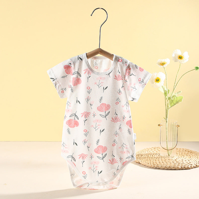Baby short-sleeved romper, summer romper, triangle romper, newborn summer pajamas, baby onesie