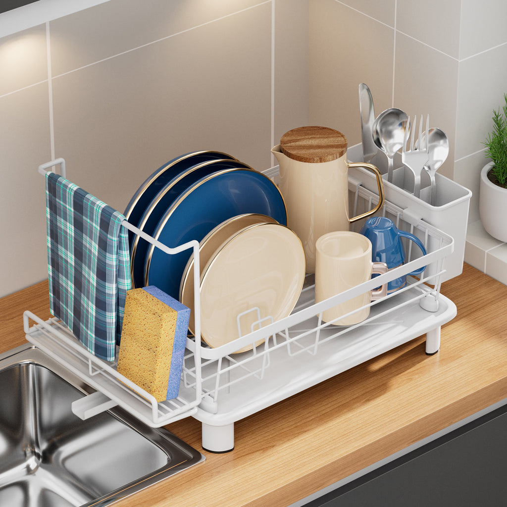 Cross-border Dish Drain Rack Multifunctional Dish Storage Box Countertop Dish Rack Sponge Rack Kitchen Shelf