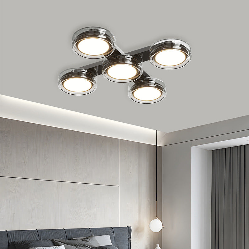 Living room ceiling light modern simple atmosphere soot glass Italian light luxury creative high-end dining room bedroom lighting