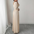 summer new women's clothing: european and american cross-border fashion, elegant solid color cinched waist pleated wide-leg jumpsuit