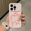 Heart-shaped large window line art crown puppy iphone 17 pro case - cute apple 18 protective cover
