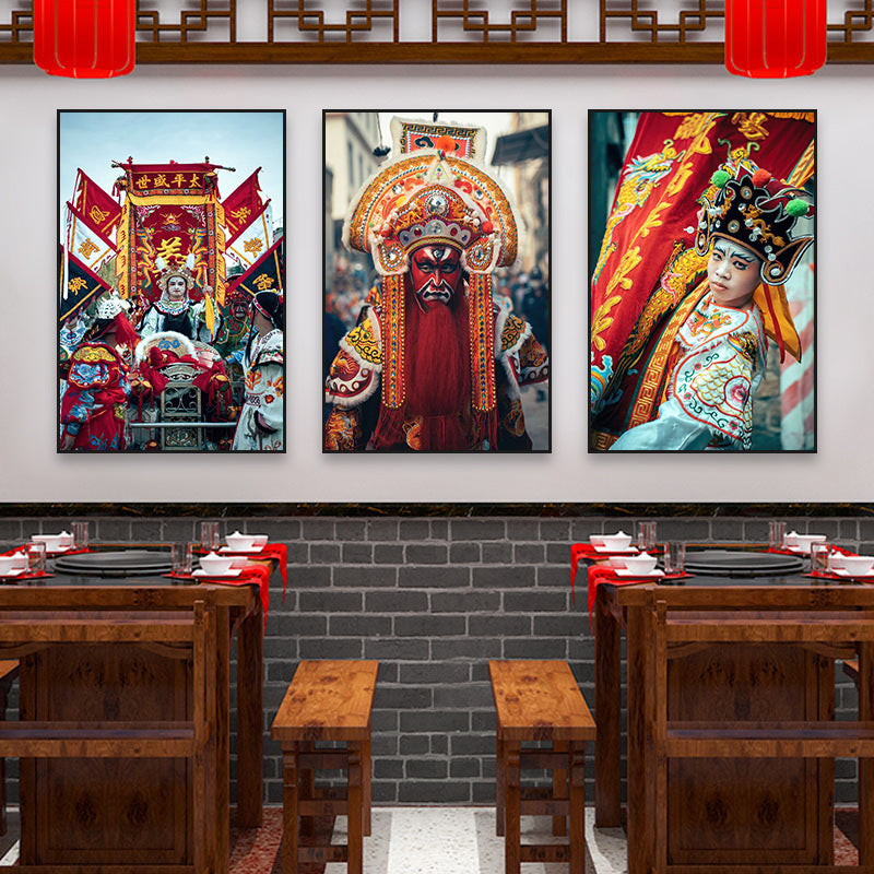 Chaoshan English song and dance decorative painting restaurant hotel box ethnic characteristics traditional culture hanging painting hot pot shop mural
