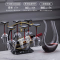 Decanter + bow tie red wine glass 460ml + wine rack
