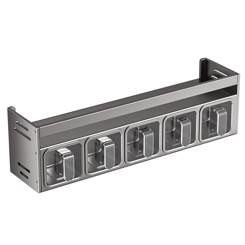 Kitchen seasoning rack non-punching wall-mounted household multi-functional seasoning bottle box can storage combination set