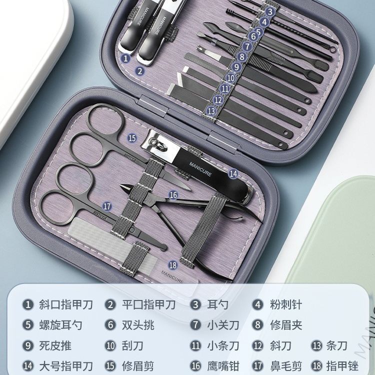 Stainless steel cuticle nipper pedicure kit beauty manicure nail care full set nail clippers wholesale set tool kit