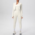 pure color brushed tight one-shoulder vest nine-point long three-piece sports running fitness yoga suit