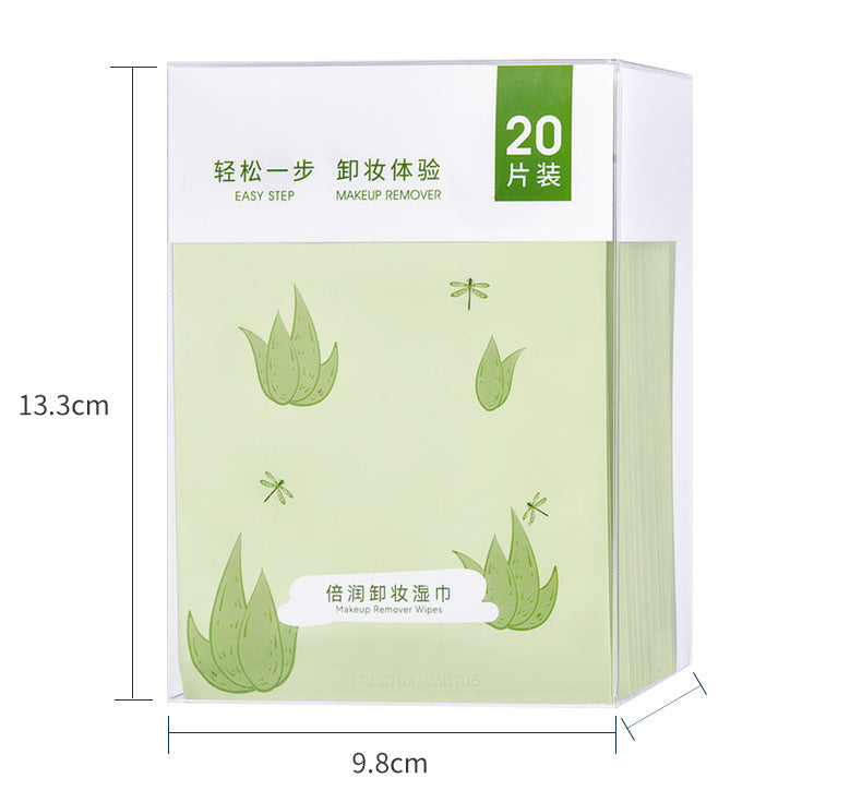 Snow belle double moisturizing makeup remover wipes one-piece independent packaging a must-have for lazy people on business trips 20 pieces in a box in stock wholesale