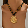 Processing personalized cross necklace cross-border leopard print flower heart pendant summer ocean shell clavicle chain chain