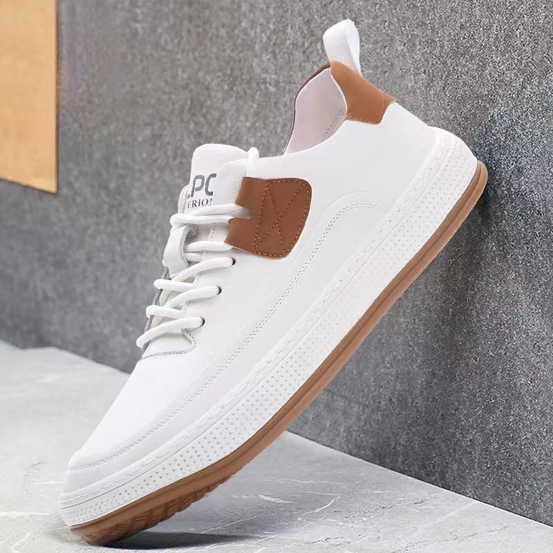New men's handmade stitching casual shoes - trendy, versatile skate shoes - korean style fashion sneakers