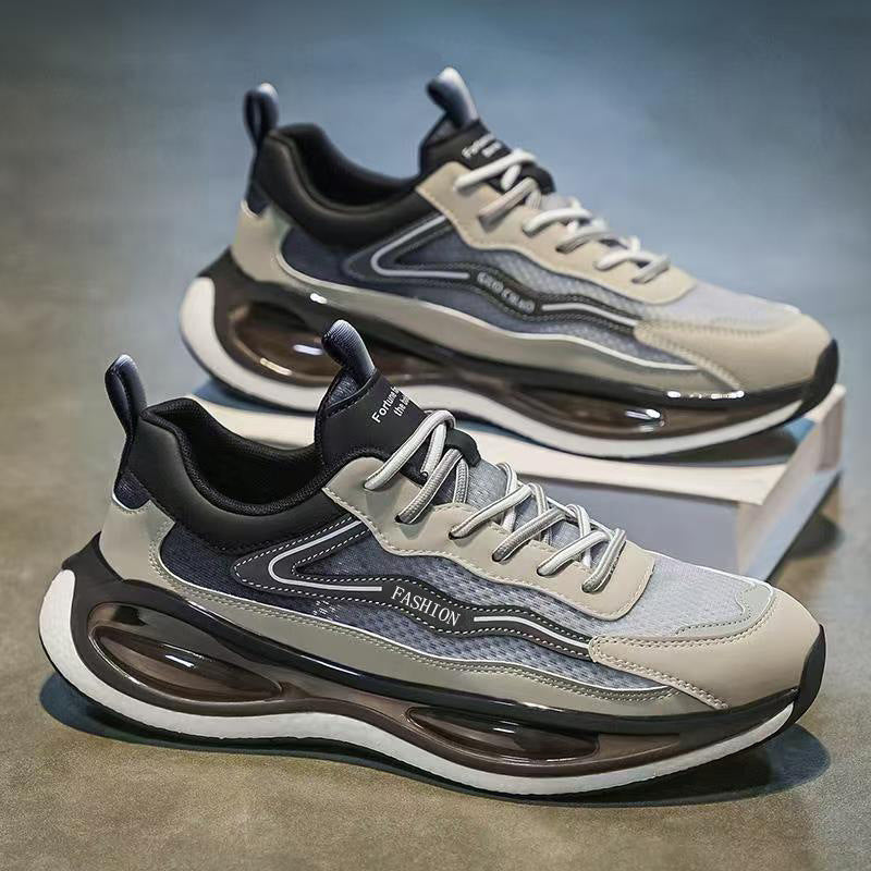 Men's winter versatile casual running shoes - lightweight air cushion shock absorption non-slip soft sole sneakers for teens and students