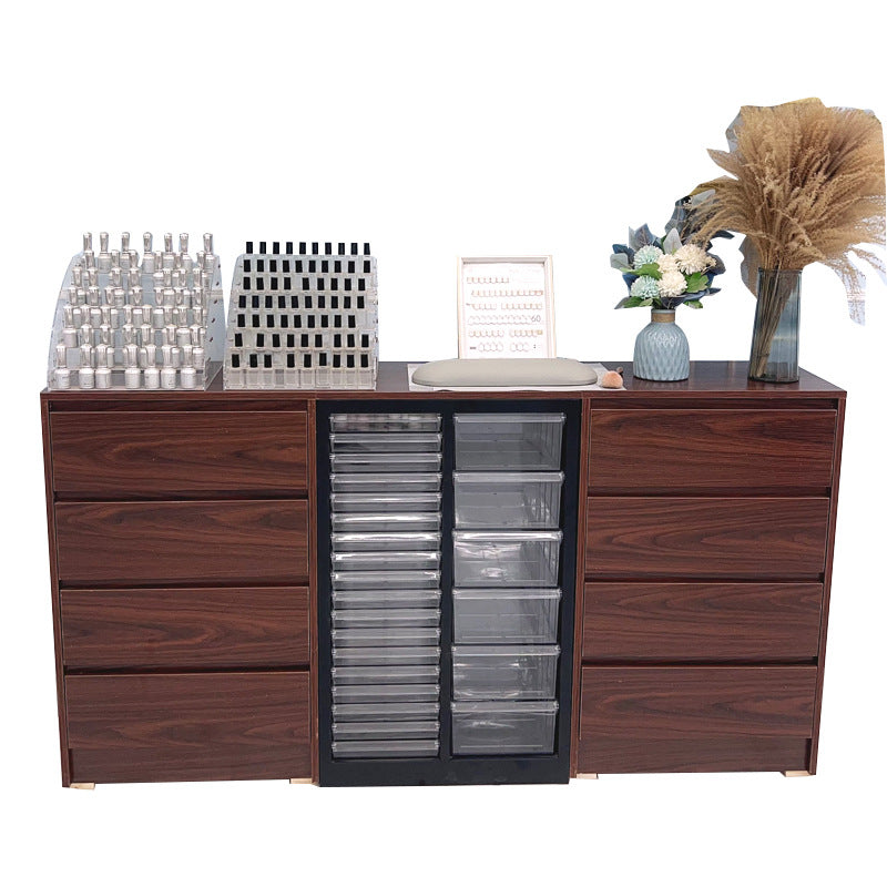 Solid wood retro nail art cabinet walnut display cabinet nail polish storage cabinet nail polish glue locker floor cabinet