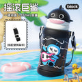 New arrivalwintercute little shark straw cup with strap portable stainless steel thermos cup outdoor sturdy and fall-resistant kids
