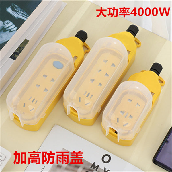 Outdoor waterproof and rainproof without cable socket Multifunctional household wiring Wireless plug-in board 10-16A Universal power strip