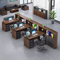 Screen desk cabinet combination staff partition office booth single slot including keyboard tray storage computer desk