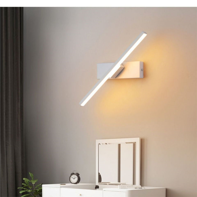 Modern minimalist bedroom bedside wall lamp - unique creative minimalist rotating wall sconce for hallway, living room, and background wall