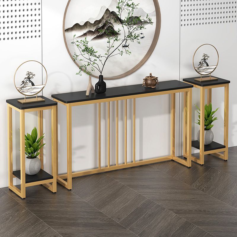 Simple table storage rack for home, wall-mounted long table, iron chinoiserie table, living room entrance table, for home entrance table