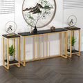 Simple table storage rack for home, wall-mounted long table, iron chinoiserie table, living room entrance table, for home entrance table