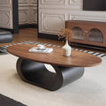 Medieval style creative coffee table oval casual small apartment living room tea table popular special-shaped cut out log tea table