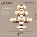 New chinoiserie duplex large chandelier all copper solid wood house living room lamp new arrival chinese style restaurant lamp