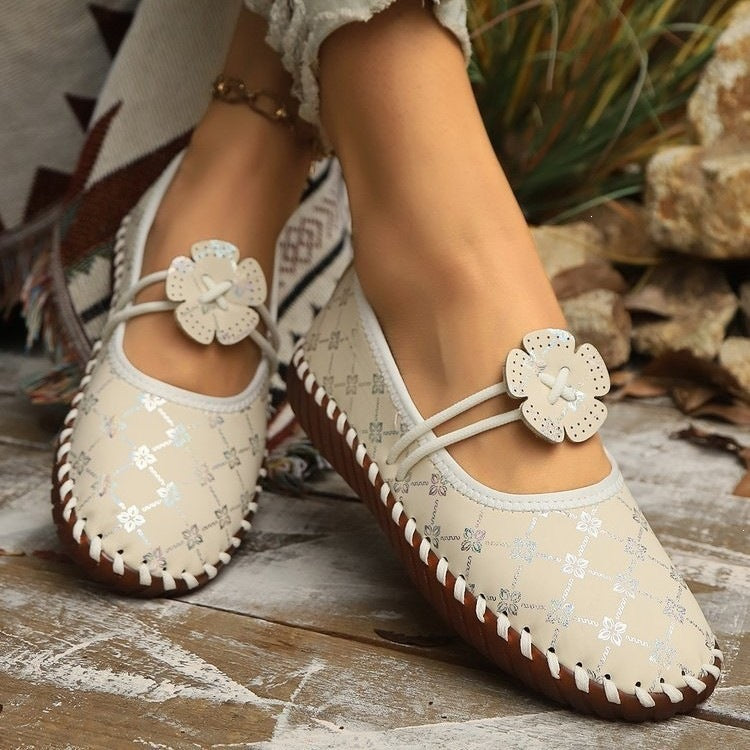 Fashionexportplus size hand-sewn soft bottom casualflats women's cross-border new arrival graffiti breathable lazy loafers