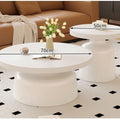 Wabi-sabi style coffee table, vintage-inspired living room coffee table, french retro designer piece, same style as seen in homes, small apartment round table