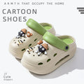 2025 new women's wedge platform clogs - summer outdoor wear, thick sole, two-wear style, chunky heel, non-slip beach sandals & slippers