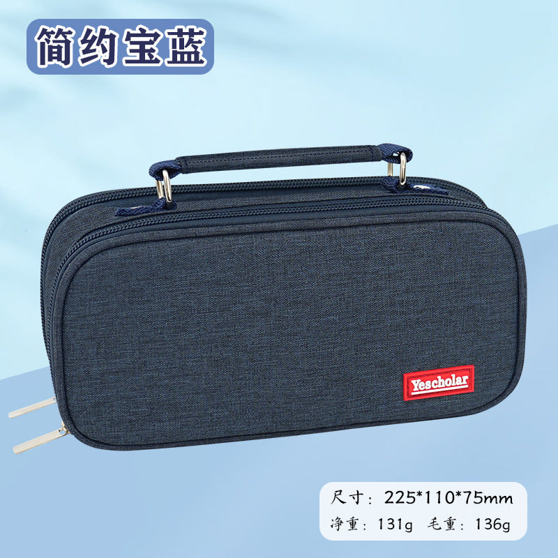 Large capacity pencil case boy stationery box junior high school students 2024 new  stationery box multi-layer primary school students pencil case