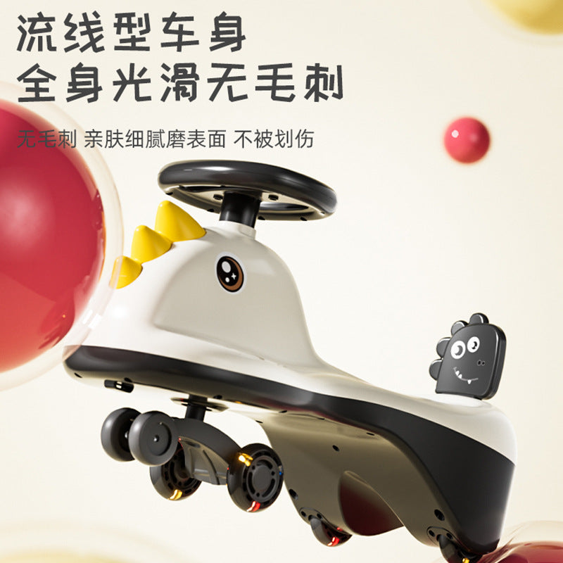 Popular children's twist car, unidirectional wheel, male and female babies 1 to 3 years old, anti-rollover adult swing car