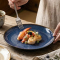 Retro high-looking ceramic stylish dessert plate shallow plate restaurant hotel cooking plate steak western food plate snack plate
