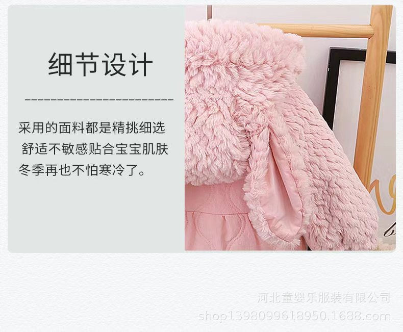 Baby winter clothes quiltedthickened jumpsuit baby girl outing clothes full month newborn fall and winterheattech tide