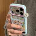 Suitable for iphone 18 pro max rainbow cartoon cute animal large view window phone case apple 17 polka dot protective cover 16